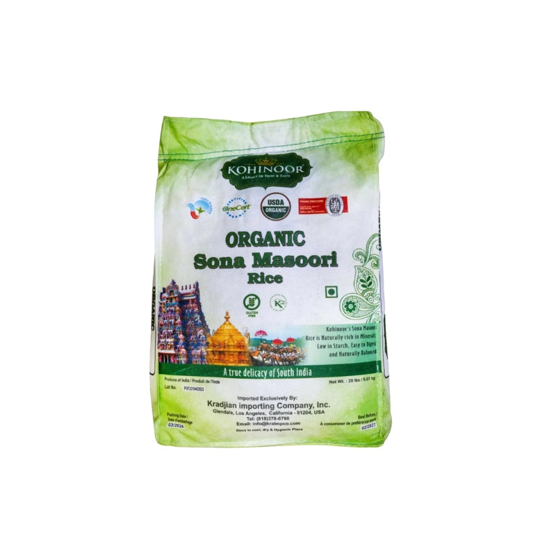 Kohinoor Sona Masoori Rice 20 lb