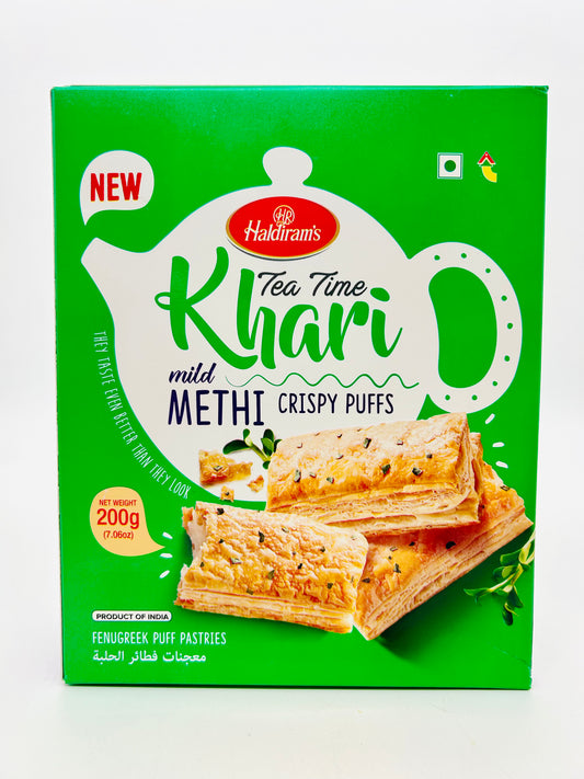 Haldiram’s Tea Time Khari Mild Methi Crispy Puffs