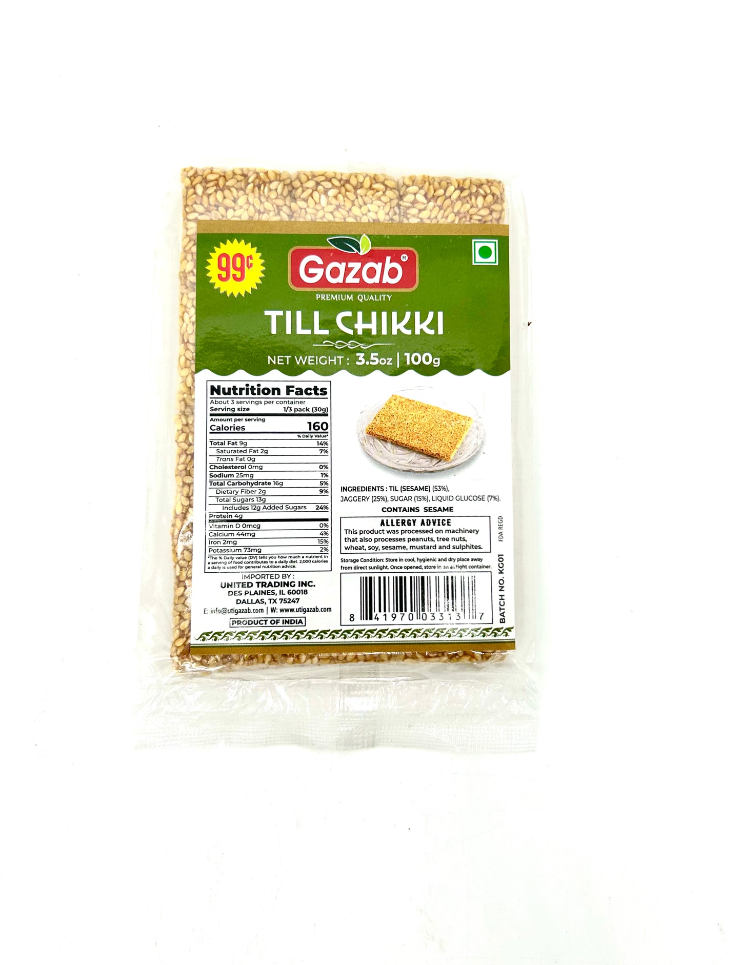 Gazab Till Chikki 100g