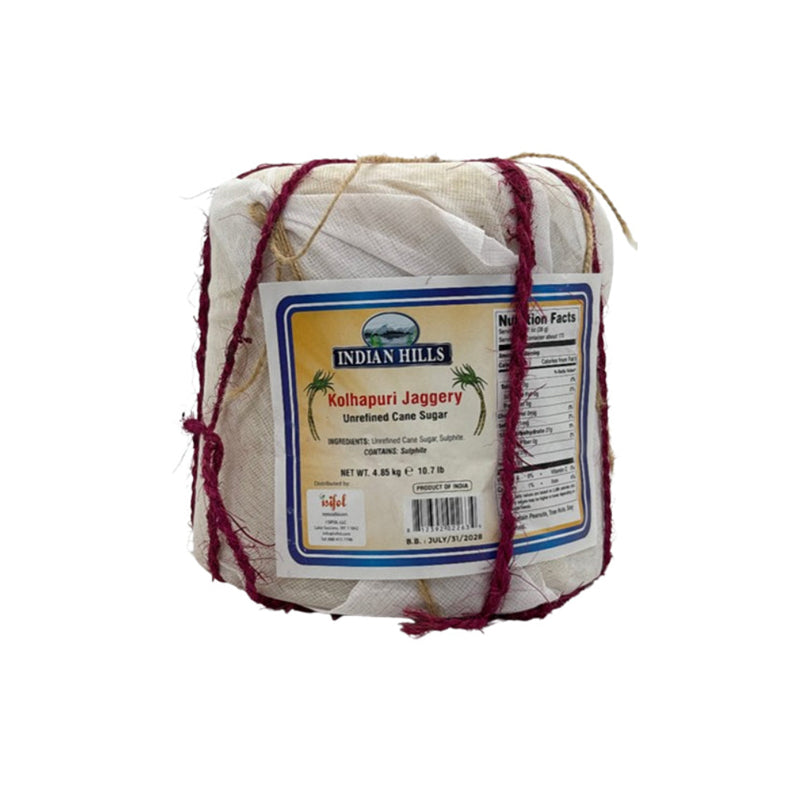 Indian Hills Kolhapuri Jaggery Unrefined Cane Sugar (10.7 lbs)