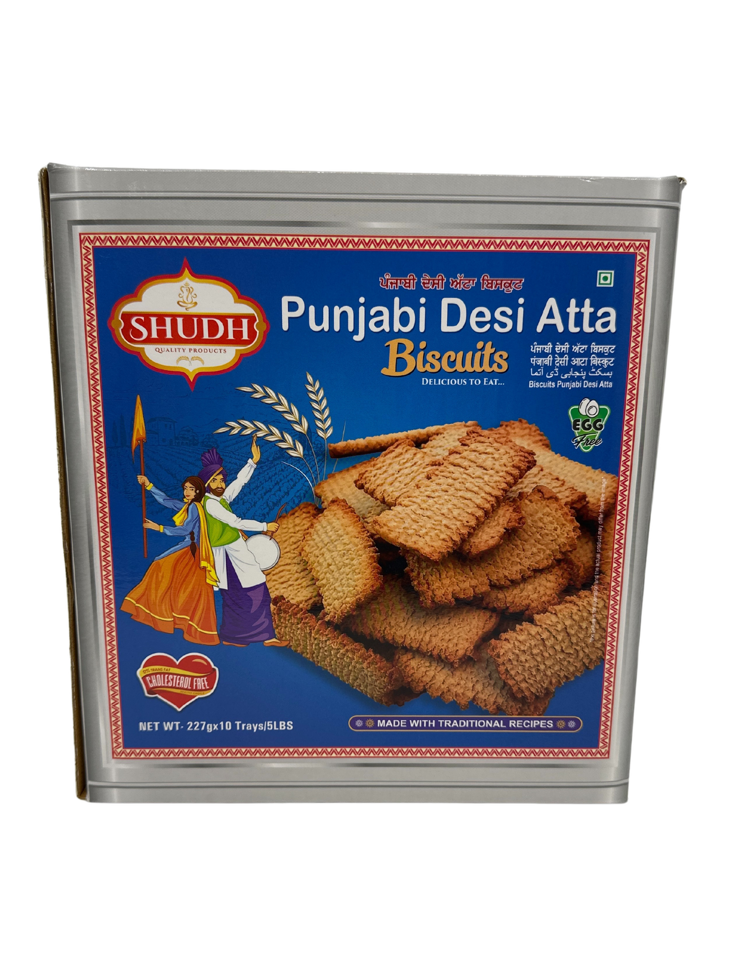 SHUDH Punjabi Desi Atta Biscuits - 5LB